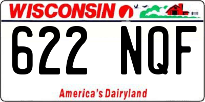 WI license plate 622NQF