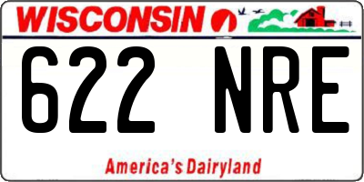 WI license plate 622NRE