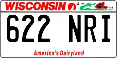 WI license plate 622NRI