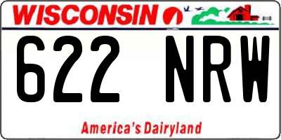 WI license plate 622NRW
