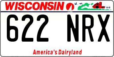 WI license plate 622NRX
