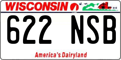WI license plate 622NSB