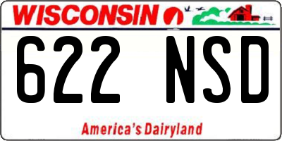 WI license plate 622NSD