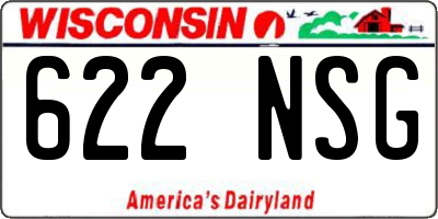 WI license plate 622NSG