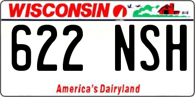 WI license plate 622NSH