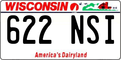 WI license plate 622NSI