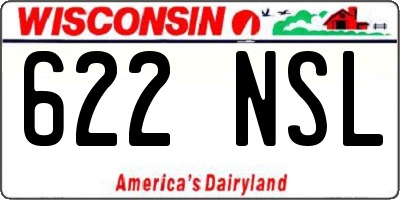 WI license plate 622NSL