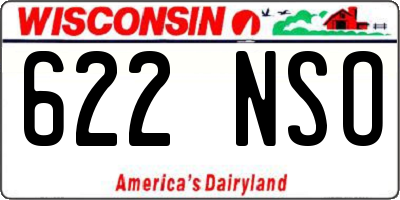 WI license plate 622NSO