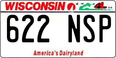 WI license plate 622NSP