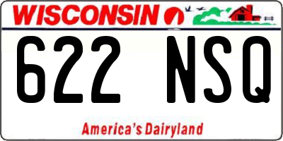 WI license plate 622NSQ