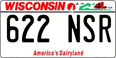 WI license plate 622NSR