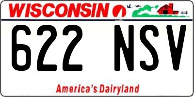 WI license plate 622NSV