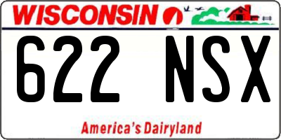 WI license plate 622NSX