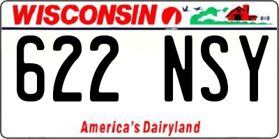 WI license plate 622NSY