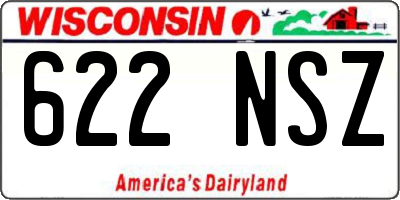 WI license plate 622NSZ