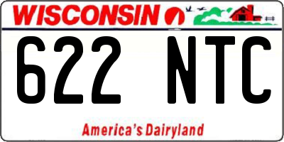 WI license plate 622NTC