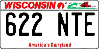 WI license plate 622NTE