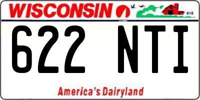 WI license plate 622NTI
