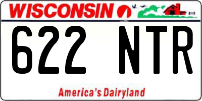 WI license plate 622NTR