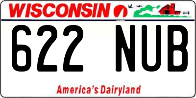 WI license plate 622NUB