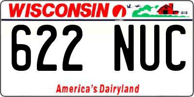 WI license plate 622NUC