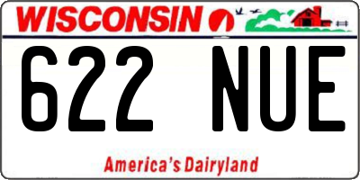WI license plate 622NUE