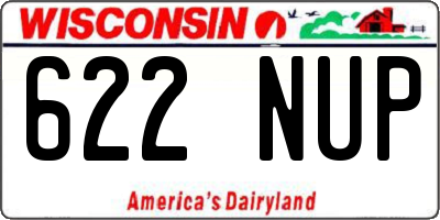 WI license plate 622NUP