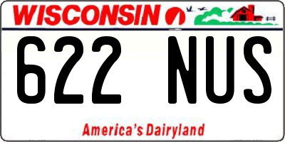 WI license plate 622NUS