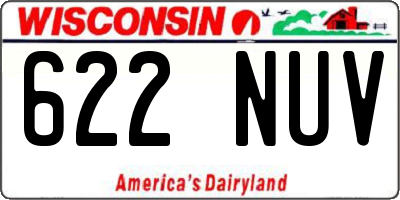 WI license plate 622NUV