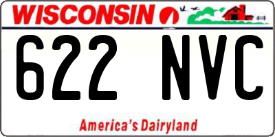 WI license plate 622NVC