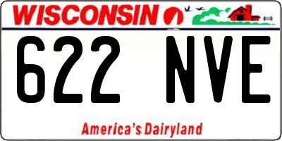 WI license plate 622NVE