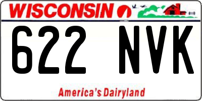 WI license plate 622NVK