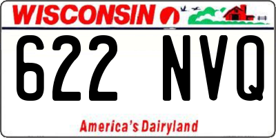 WI license plate 622NVQ