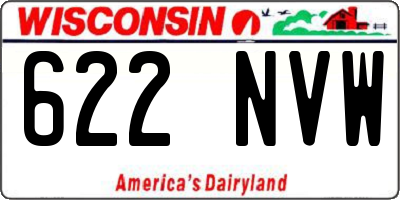 WI license plate 622NVW