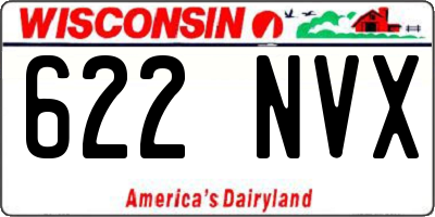 WI license plate 622NVX