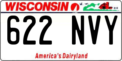 WI license plate 622NVY