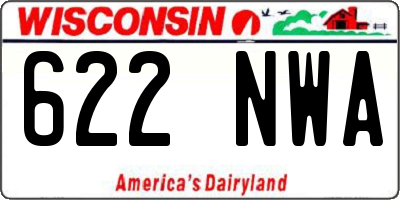 WI license plate 622NWA