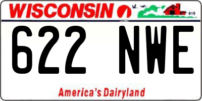 WI license plate 622NWE
