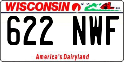 WI license plate 622NWF