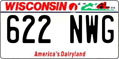 WI license plate 622NWG