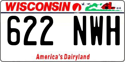 WI license plate 622NWH