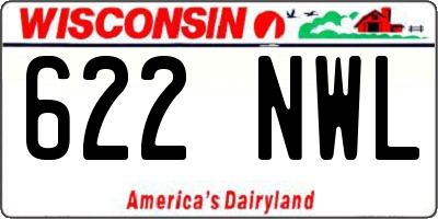 WI license plate 622NWL