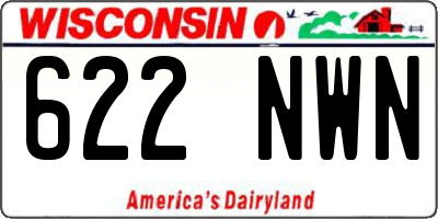WI license plate 622NWN