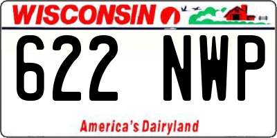WI license plate 622NWP