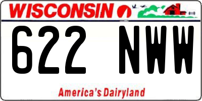 WI license plate 622NWW