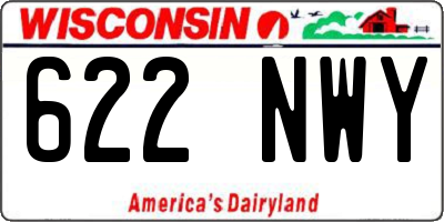 WI license plate 622NWY