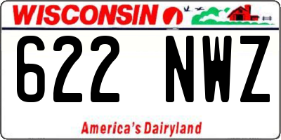 WI license plate 622NWZ
