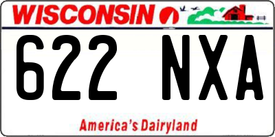 WI license plate 622NXA
