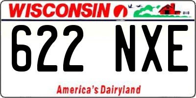 WI license plate 622NXE