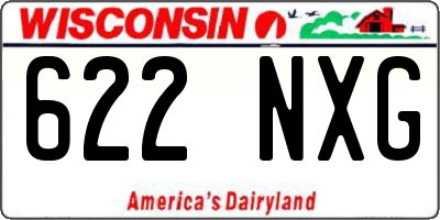 WI license plate 622NXG